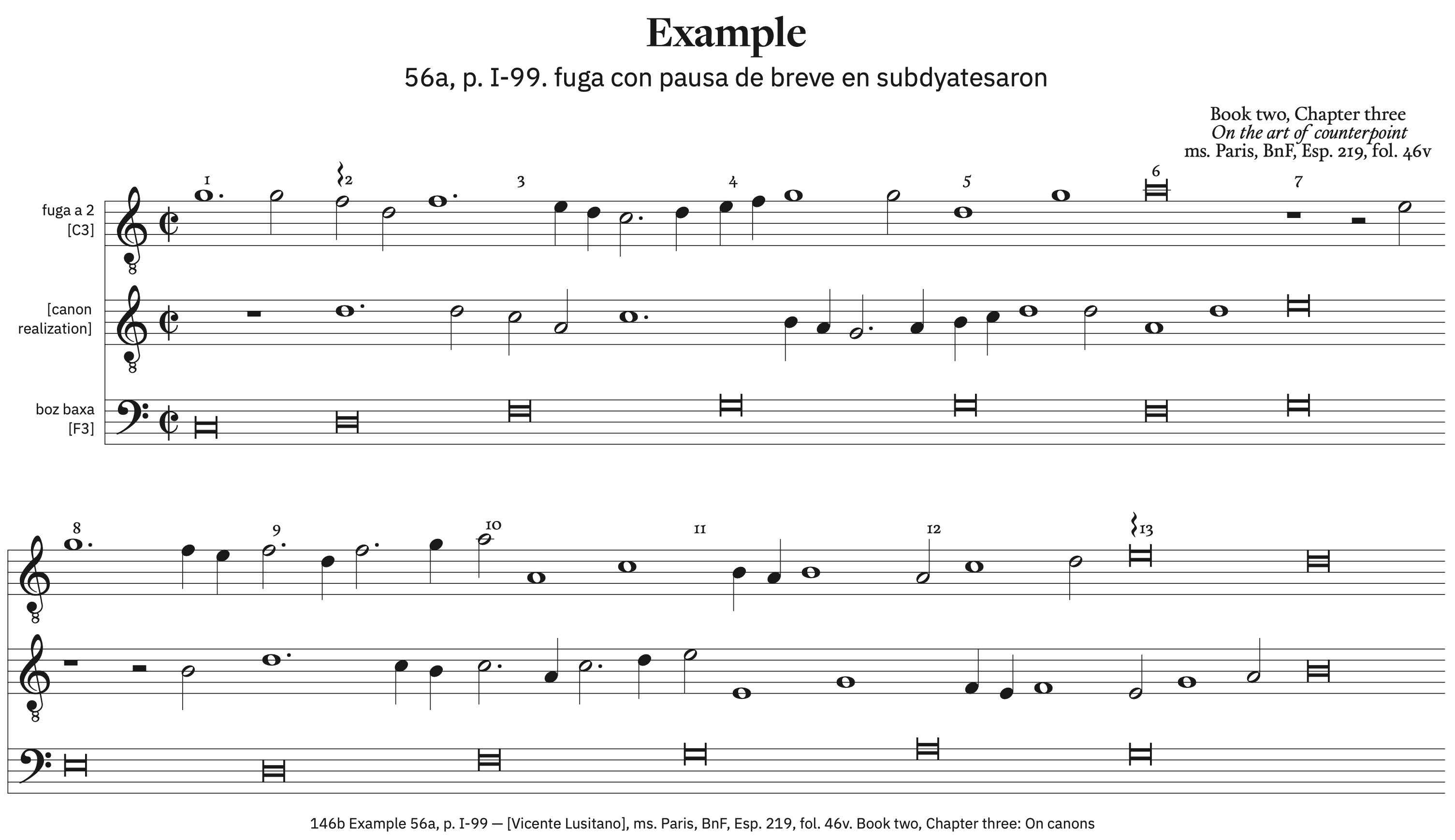 146b Example 56a, p. I-99 &ndash; with ficta and canon resolution