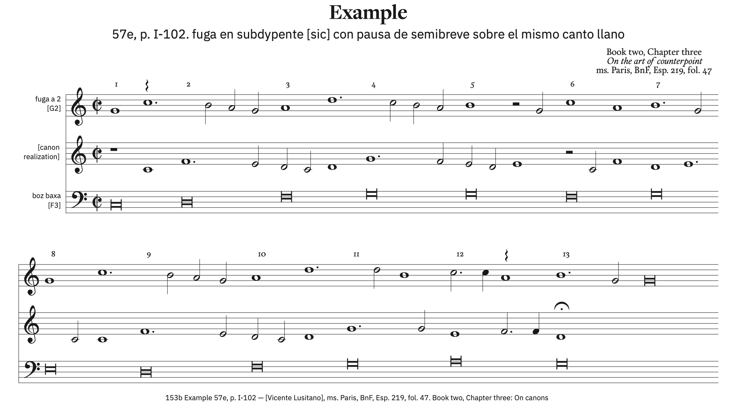 153b Example 57e, p. I-102 &ndash; with ficta and canon resolution