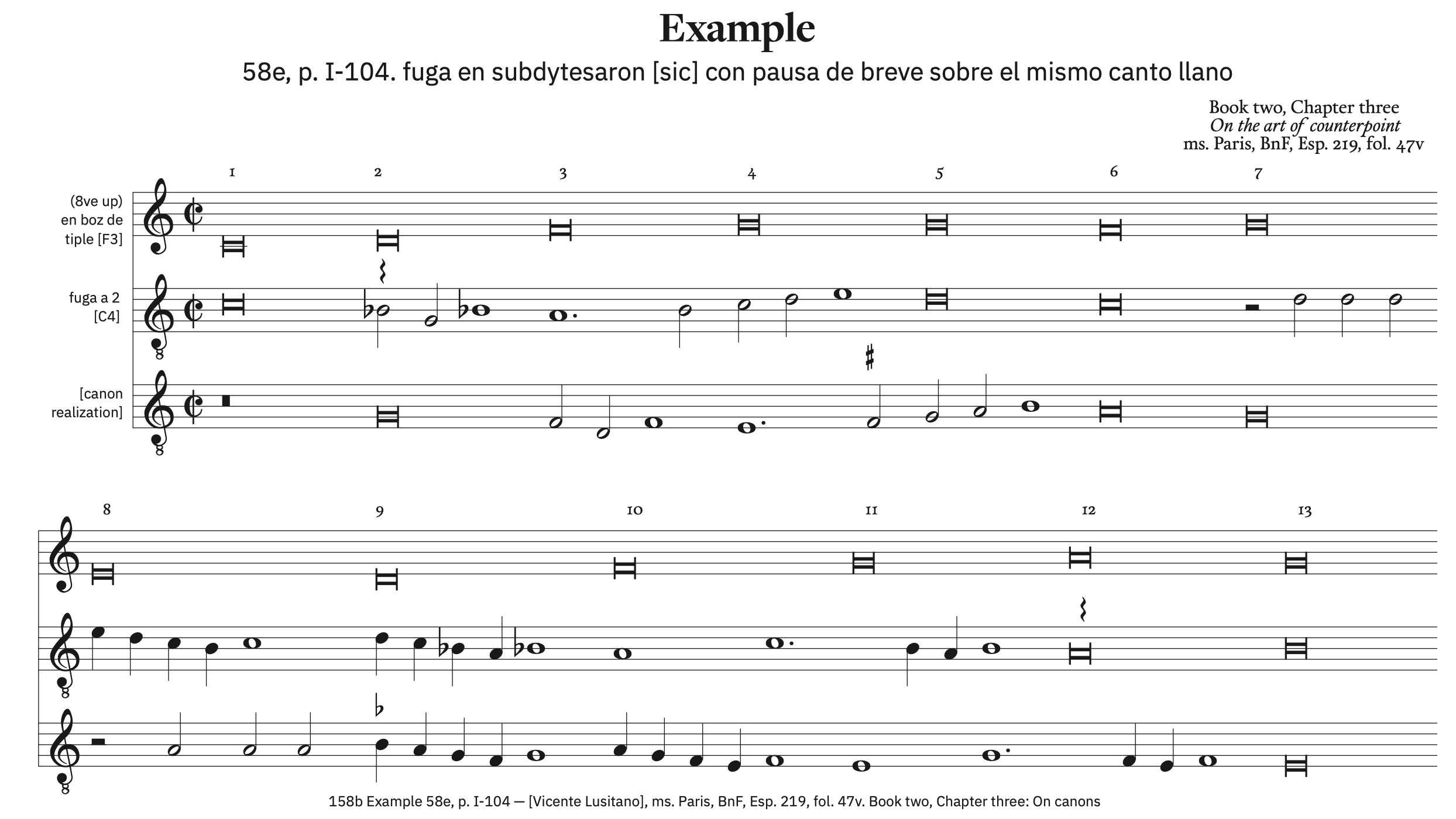 158b Example 58e, p. I-104 &ndash; with ficta and canon resolution