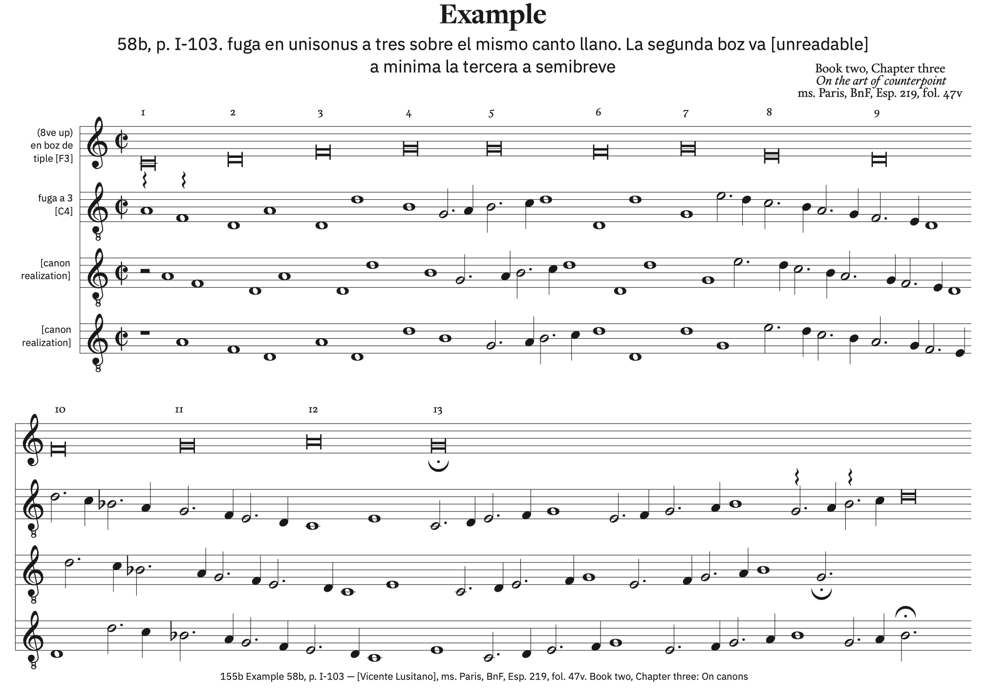 155b Example 58b, p. I-103 &ndash; with ficta and canon resolution