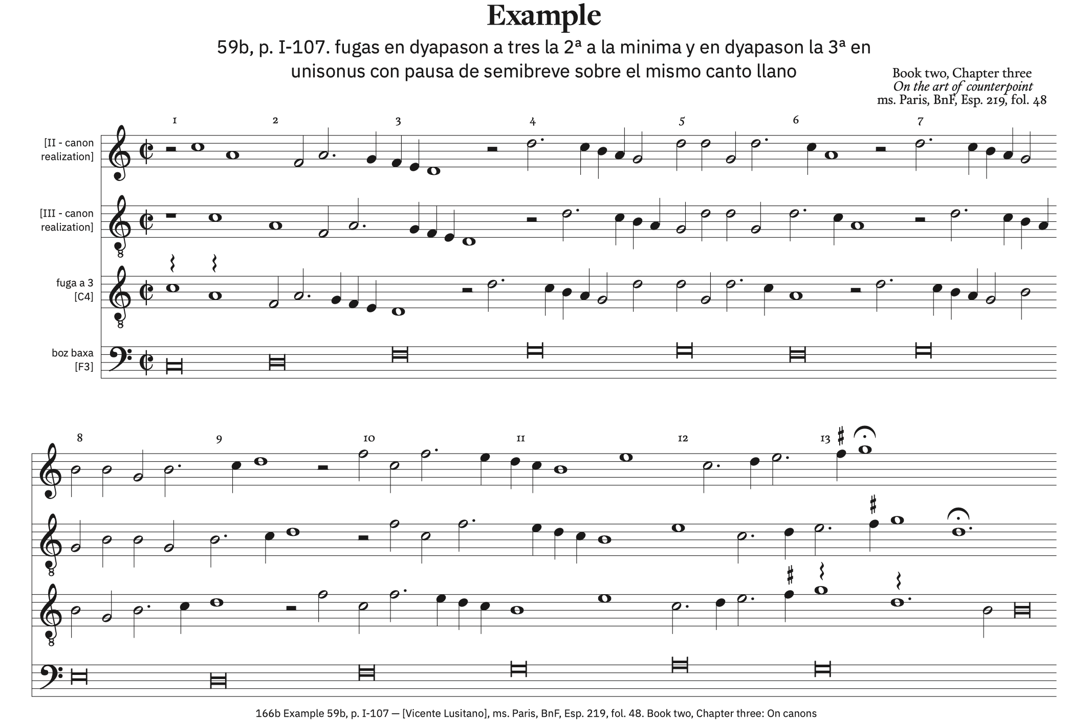 166b Example 59b, p. I-107 &ndash; with ficta and canon resolution
