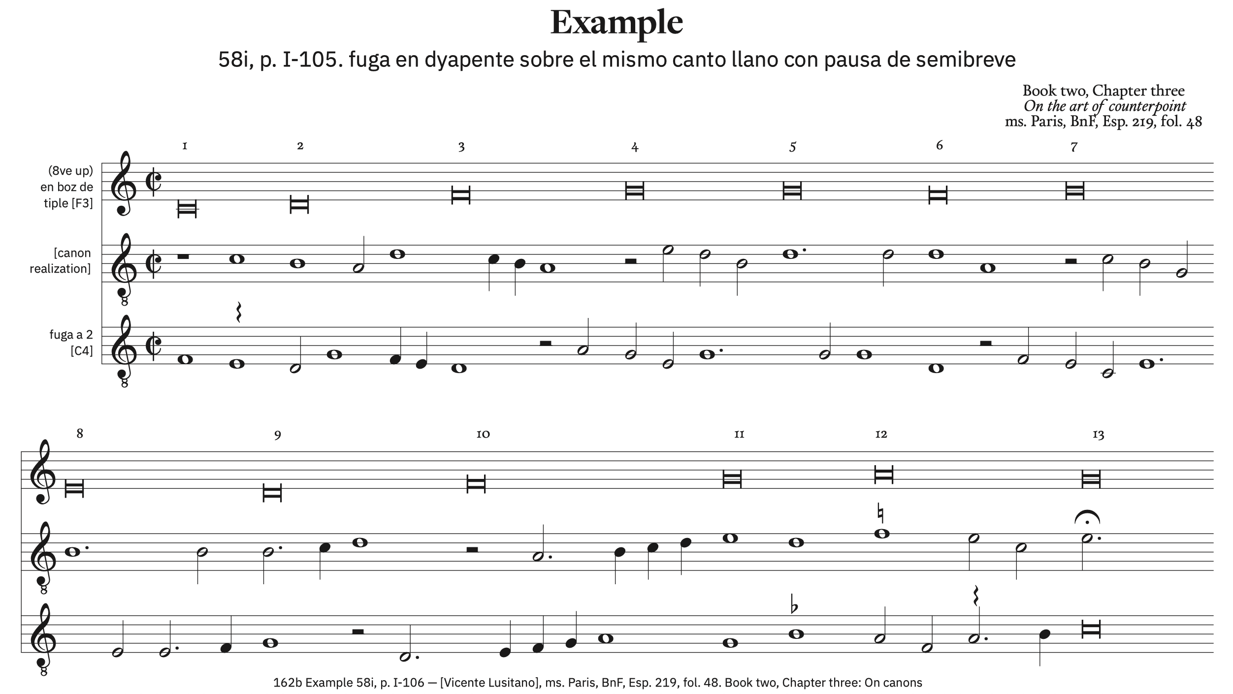 162b Example 58i, p. I-106 &ndash; with ficta and canon resolution
