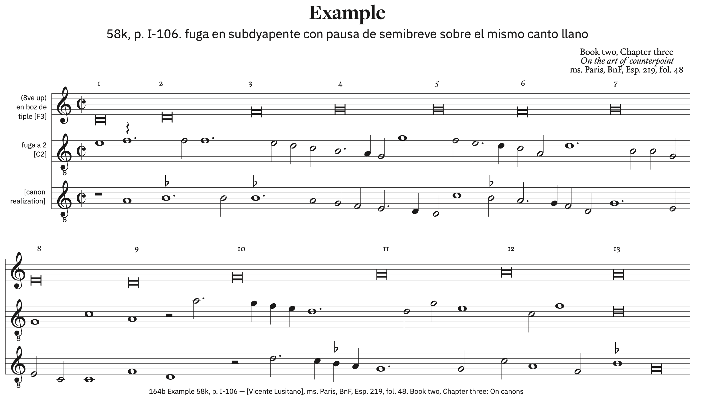 164b Example 58k, p. I-106 &ndash; with ficta and canon resolution