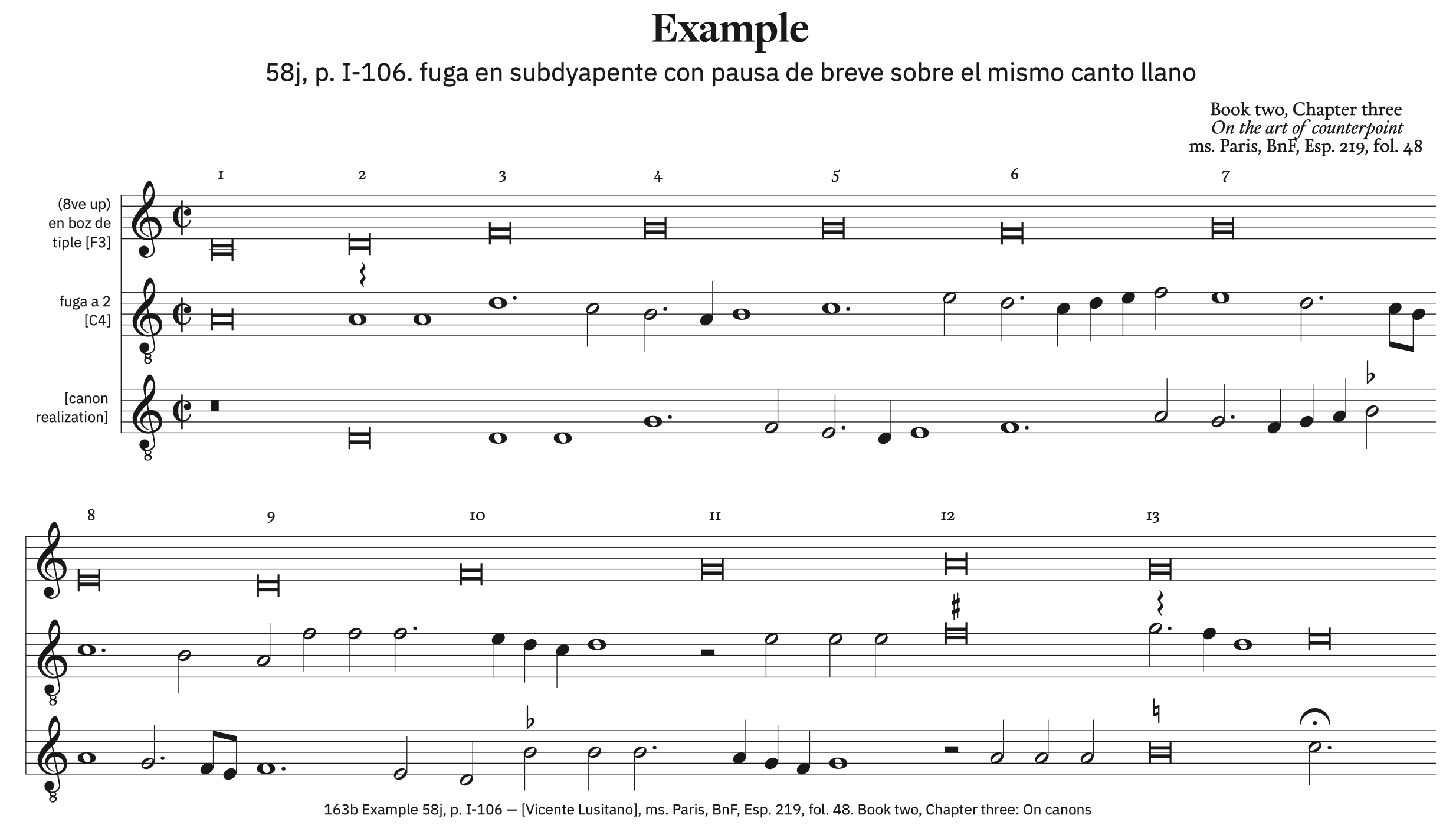 163b Example 58j, p. I-106 &ndash; with ficta and canon resolution